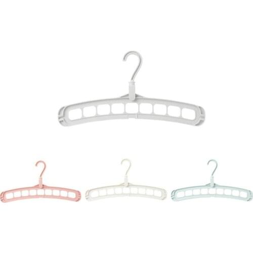 Nine Hole Magic Hanger Hook Space Saving Rrotatable Dual Creative Rack Horizontal Vertical Purposepants Clothes Hanger Prac K7E8