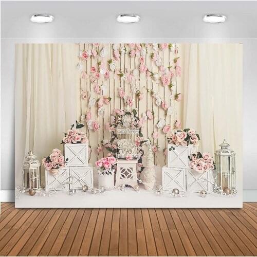 Photography backdrop wooden floor newborn baby portrait flower background for photo studio kids children photographic prop vinyl