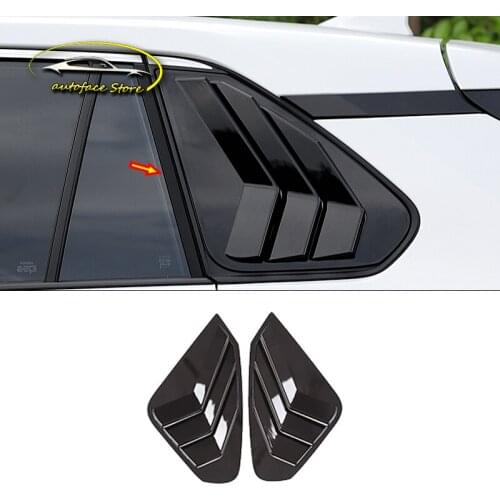 High Quality ABS Plastic Rear Window Triangle Shutters Cover Trim Sticker For Toyota RAV4 2019 2020 car accessories styling 2pcs