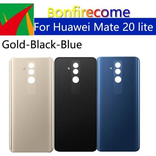 10Pcs\lot Battery Back Cover For Huawei Mate 20 lite Back Battery Door Rear Housing Cover Case Chassis Shell replacement