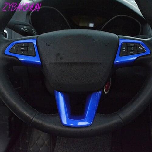 Steering Wheel Protective Trim Cover Trim Stickers for Ford Focus 4 MK4 Ecosport Kuga Escape 2017 2018 parts