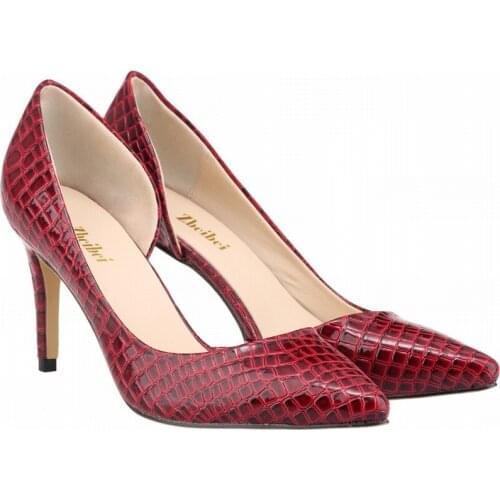 Women Pumps Brand Thin High heels Black Office & Career Pointed Toe PU 8CM Slip On shoes for women women shoes 2020 size 35-42