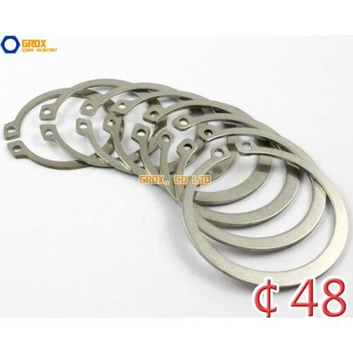 10 Pieces 48mm 304 Stainless Steel External Circlip Snap Retaining Ring