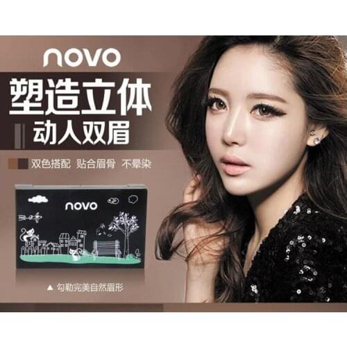 2 Colors Eyebrow Powder Makeup Palette Waterproof Shade for Eyebrow Enhancer Cosmetic Brush Women Beauty Make Up Tools Set