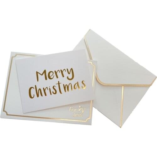 20packs White Bronzing Ironing envelope with card MINI cards party wedding happy birthday Invitation 8*6CM