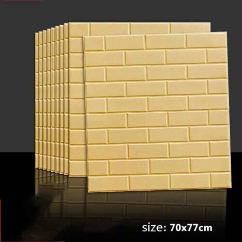 3D PE Foam Stone Brick Panel Wall Stickers For Kids Rooms Home Decor Kids Safty Art Mural Self-adhesive Wallpaper