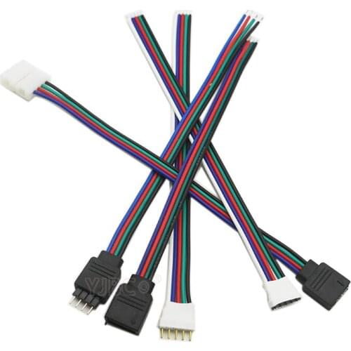 5pcs 4pin 5Pin LED Cable Male Female Connector Adapter Wire For 5050 3528 SMD RGB RGBW led strip light RGB RGBW LED Controller