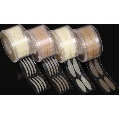 600pcs L Clear Beige Eyelid Stripe Big Eye Invisible Double Fold Eyelid Shadow Sticker Double Eyelid Paste Beauty Makeup Tool