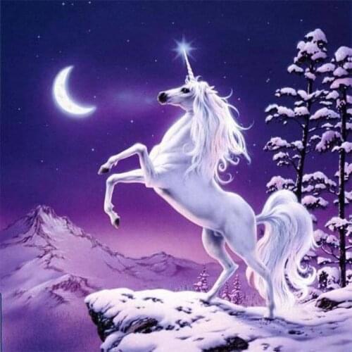 New 5D DIY Full Square/Round Diamond Painting Unicorn 3D Embroidery Cross Stitch Crystal Mosaic Home Dector Gift YC5