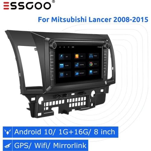 Essgoo 2 Din Android Car Radio 10'' Autoradio For Mitsubishi Lancer 2008-2014 2015 GPS Navigation Multimedia Player Stereo 2din