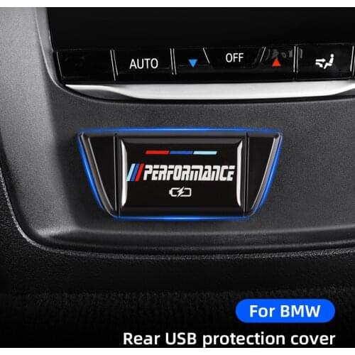 Car Rear Console Center USB Port Protective Dust-proof Frame Cover Plastic Car Accessories For BMW G01 G01 G02 G20 G30 F20 F48