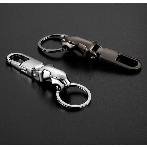 Leopard keychain high qualtiy car key chain panther keychain key holder sleutelhanger llaveros hombre pants buckle
