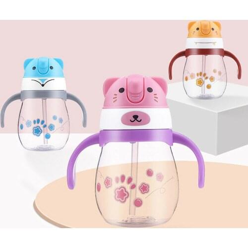 250ml Baby Toddler Milk Drinking Bottle Feeding Nursing Sippy Cup With Handle