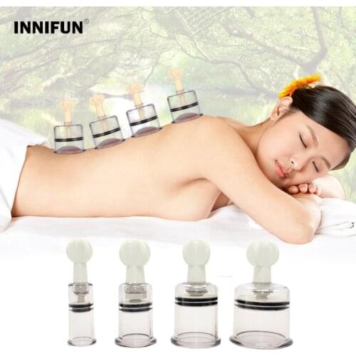 4 Size Vacuum Cupping Cup Rotating Handle Suction Cup Anti Cellulite Massage Cupping Therapy Chinese Medical Massage Health Care