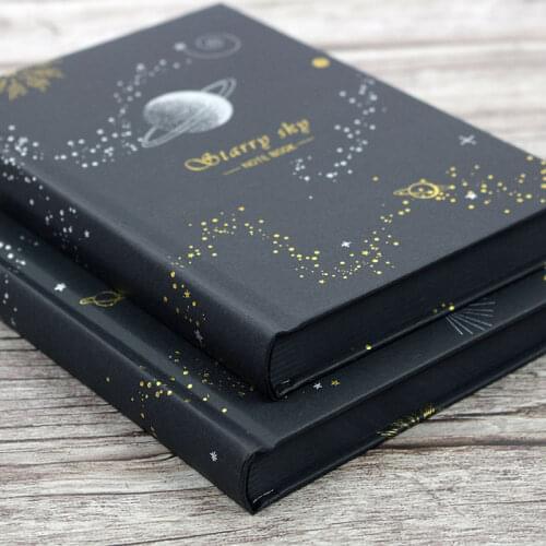 Black paper all black inner pages hand book creative DIY hand-painted diary thickened black cardboard graffiti notebook