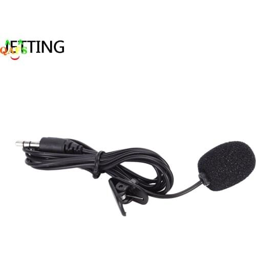 1.5m Long Cable Mini 3.5mm Jack Microphone Lavalier Tie Clip Microphones For Speaking Speech Lectures