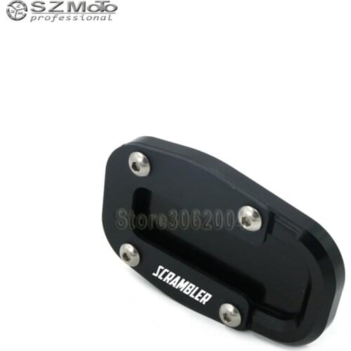 For Ducati Scrambler Classic 2015-2017 2016 Motorcycle CNC Side Kickstand Stand Extension Support Plate With Logo