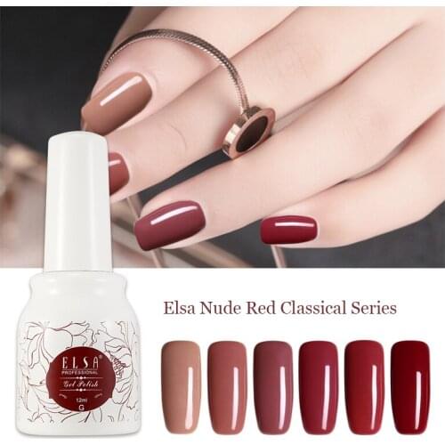 ELSA 28 Color Series New Gel Nail Polish Nail Art Self Manicure Varnish Top Gel Base Coat Gel Hybrid Nails Soak Off