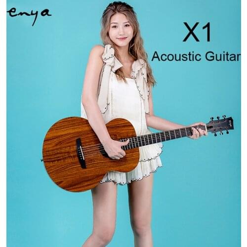 Enya Acoustic Guitar 36" 41" with EQ HPL 6 Strings travel guitarra Beginner with Pick, Tuner, Strap, Capo,Musical Instruments