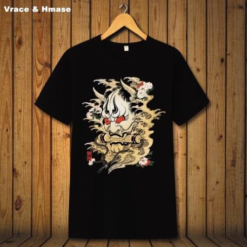 Chinese style mountain god pattern printing fashion short sleeve t-shirt Summer 2018 soft breathable quality t shirt men S-6XL