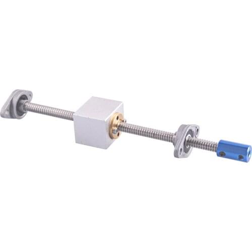 Horizontal 3D Printer Guide Rail T8 Lead Screw 200 250 300 350 400 450 500mm 2mm Lead Screw Rod KFL08 Bracket Coupler Nut Seat