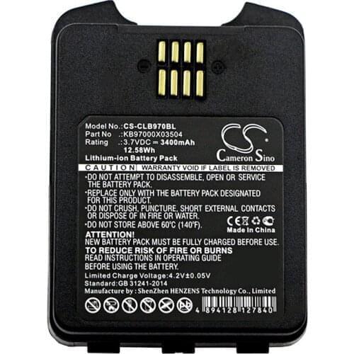 Cameron Sino 3400mAh Battery BA-0083A6, KB97000X03504 for CipherLab 9700
