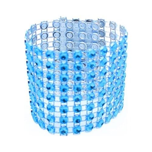 Laial Napkin Rings 100 Pcs\lot Eco-Friendly PE Rhinestone Mesh Napkin Ring Holder For Wedding Hotel Home Chair Table Decoration