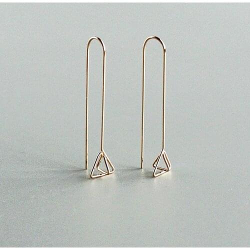 Minimalist Long Bar Earrings Handmade Jewelry 925 Silver Gold Filled Brincos Orecchini Pendientes Earrings For Women Oorbellen