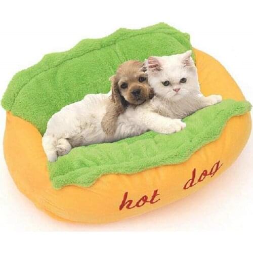 Fashion Pet Hot Dog Bed Winter Plush Nest Kennel Lovely Warm Comfortable Dog Mat Pad Cat Bed