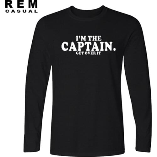 I'M THE CAPTAIN FUNNY PRINTED MENS T-SHIRT Boating Yachting Boat Gift TOP MENS CASUAL PRINTED Long sleeve T SHIRT