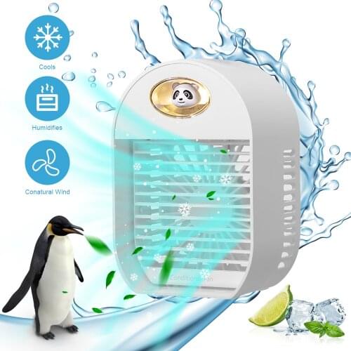 ELOOLE New Cute Pet Charging Desktop Spray Fan Mini Convenient USB Air Cooling Air Conditioning Fan Portable Ventilador For Home