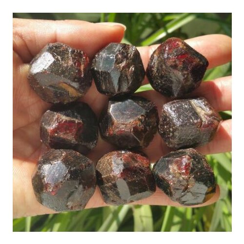 Natural rough Garnet crystal stone Raw semiprecious Tumbled stone