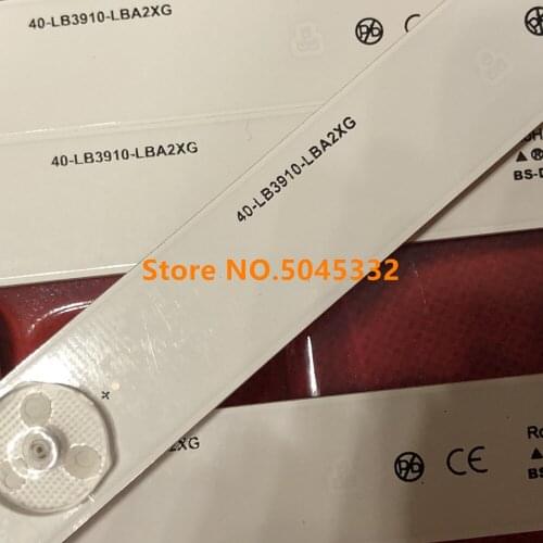 100% NEW 1set=8pcs LED Backlight strip 4 lamps 40-LB3910-LBA2XG For L39F3320B LED-39B300 LED39C710K Screen LVF390AUTM