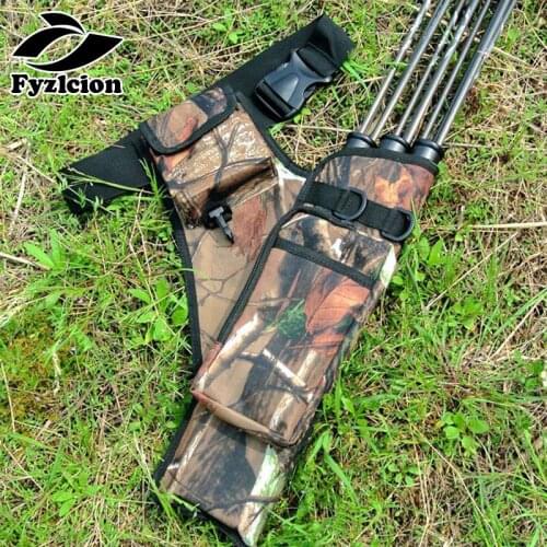 Hunting Compound bow Archery 3 Tubes Arrows Quiver Carry Archery Bag Arrows Holder with Adjustable belt For Recurve Bow