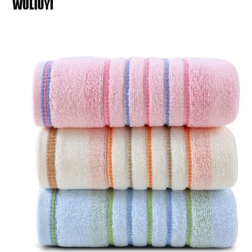 3PCS 100% Cotton Face Towel Striped Bathroom Double Towel Glass Cleaning 5s-10s Rectangle Microfiber Hair towel Super soft