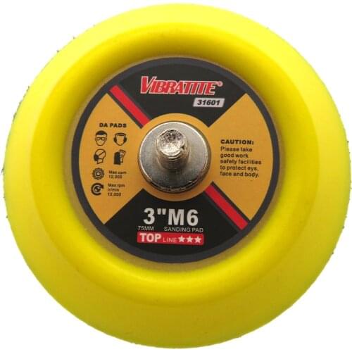 3 Inch 75mm Professional Dual Action Random Orbital Sanding Pad M6 Thread Backing Plate Hook and Loop Abrasive Power Tools