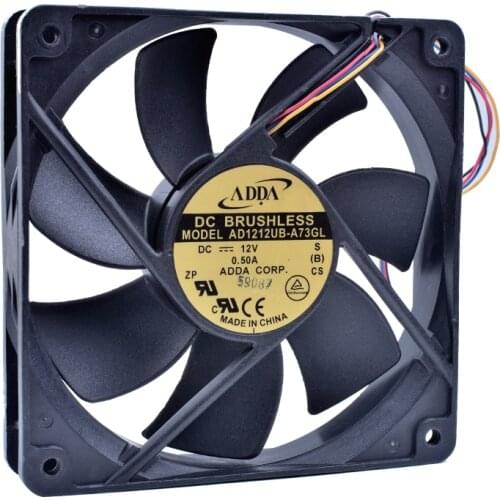 COOLING REVOLUTION AD1212UB-A73GL 12cm 120mm fan 12025 12V 0.50A Double ball bearing DC fan computer CPU cooler cooling fan
