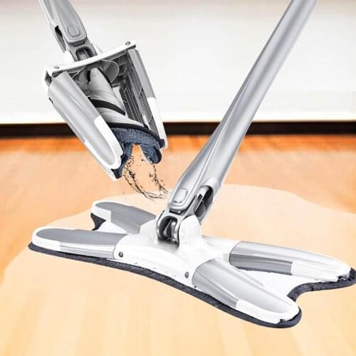 RU Warehouse Hand free X type floor mop with Microfiber mop cloth Replacement Pad Auto Extrusion Household Cleaning Tools