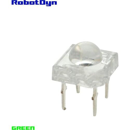 Super-Bright GREEN LED Piranha, crystal shell, DIP (pack 50 pcs)