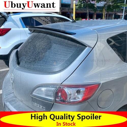 UbuyUwant Roof Lip Spoiler For Mazda3 Mazda 3 Hatchback 2009-2013 Rear Spoiler ABS Glossy Black Car Tail Wing Decoration