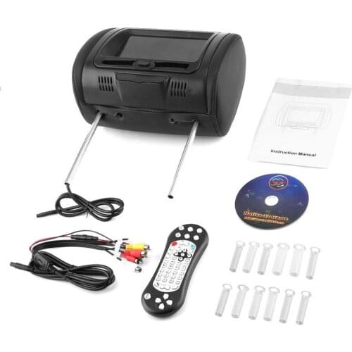 Universal 7" Headrest Car DVD Player Black Car DVD/USB/ Car Headrest Monitors with Games Disc Internal Speakers