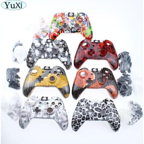 YuXi Hot Shell for Xbox One Wireless Controller Hydro Dipped Bomb Sticker Case Replacement Housing Front + back Shell