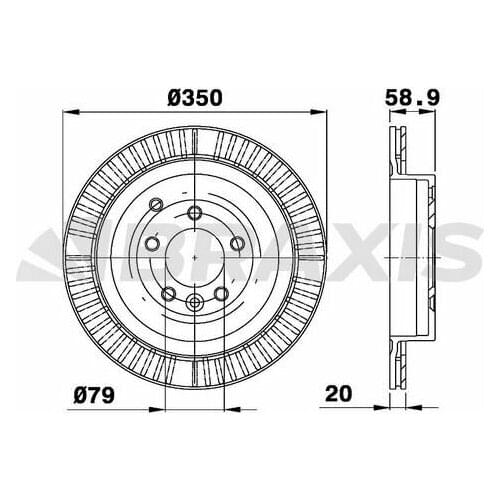REAR BRAKE DİSKİ LAND ROVER DISCOVERY RANGE 350mm SDB000642