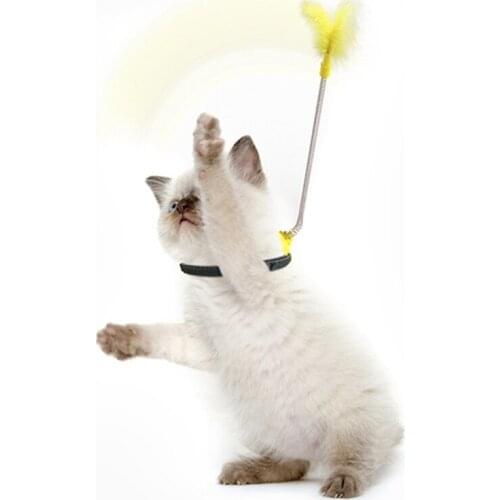 1pcs Creative Funny Cat Artifact Cat Toys Interactive Anti-boring Cat Stick Coloured Pole Bite Resistant Toy Natural Pet Tools