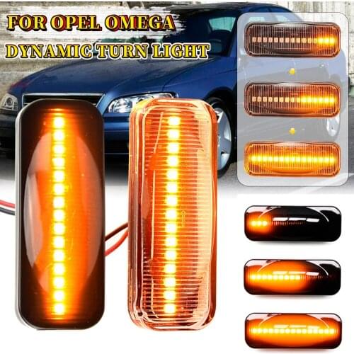 2pcs For Opel Omega B B1 B2 Stufenheck Caravan 1994-2003 LED Dynamic Side Marker Blinker Indicator Sequential Light