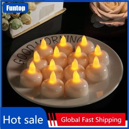 3/6Pcs LED Flameless Waterproof Candle Lights Flickering Tea Candles Battery Powered for Wedding Home Birthday Party Decoration