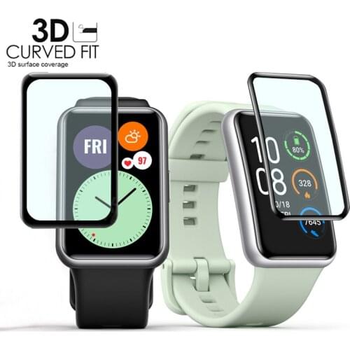 3D Curved Edge HD Cover Screen Protector Film for Huawei Watch Fit /Honor Watch ES Full Coverage Anti-Scratch Clear Film