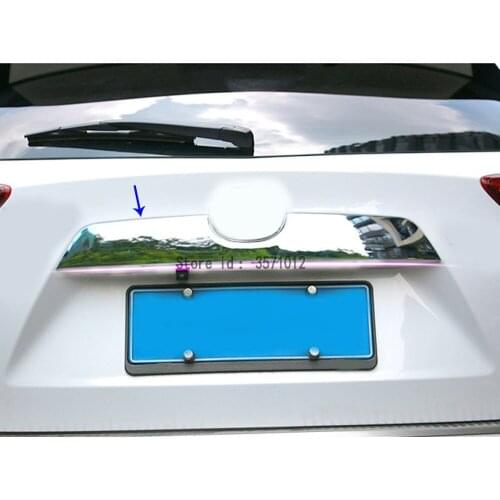 ABS Chrome Rear Back Door License Tailgate Bumper Frame Plate Trim Lamp Trunk Parts 1pcs For Mazda CX-5 CX5 2013 2014 2015 2016