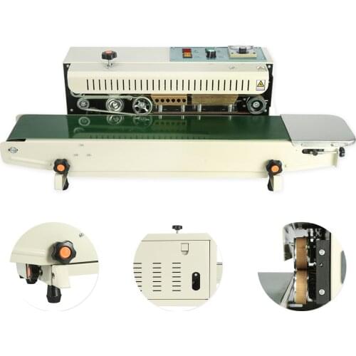 FR900 Automatic Continuous Film Sealing Machine Plastic Bag Packaging Machine Quick Sealing Machine Food Printing Date