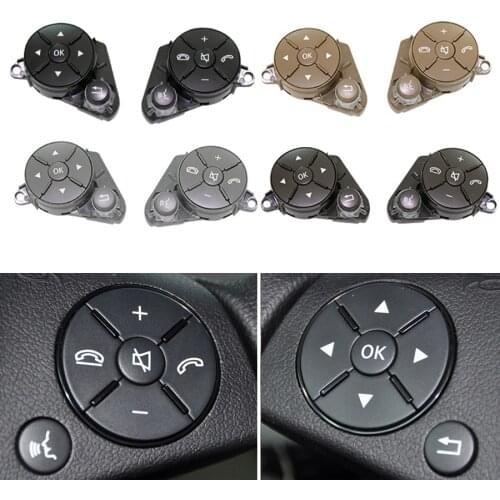 Car Multi-function Steering Wheel Switch Buttons Audio Control Button for Mercedes Benz C E GLK Class W204 W212 W207 X204 08-15
